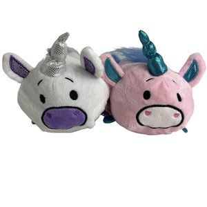 Bun Bun Stacking Plush Unicorn Stuffed Animals Pink Blue White Purple 2017 Lot 2